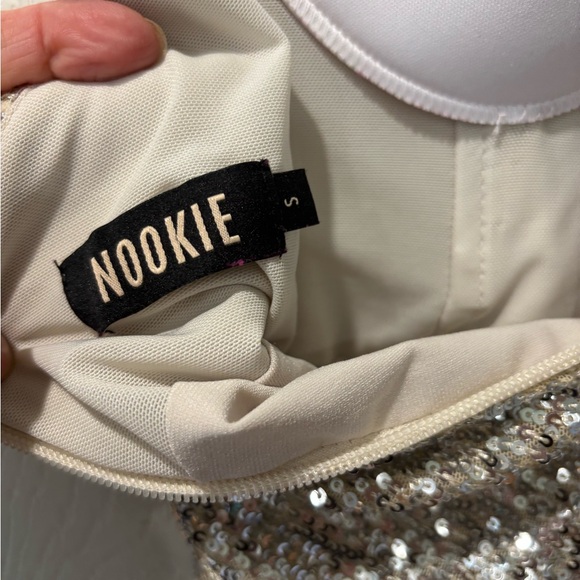 Silver Sequin gown by Nookie - Picture 6 of 6